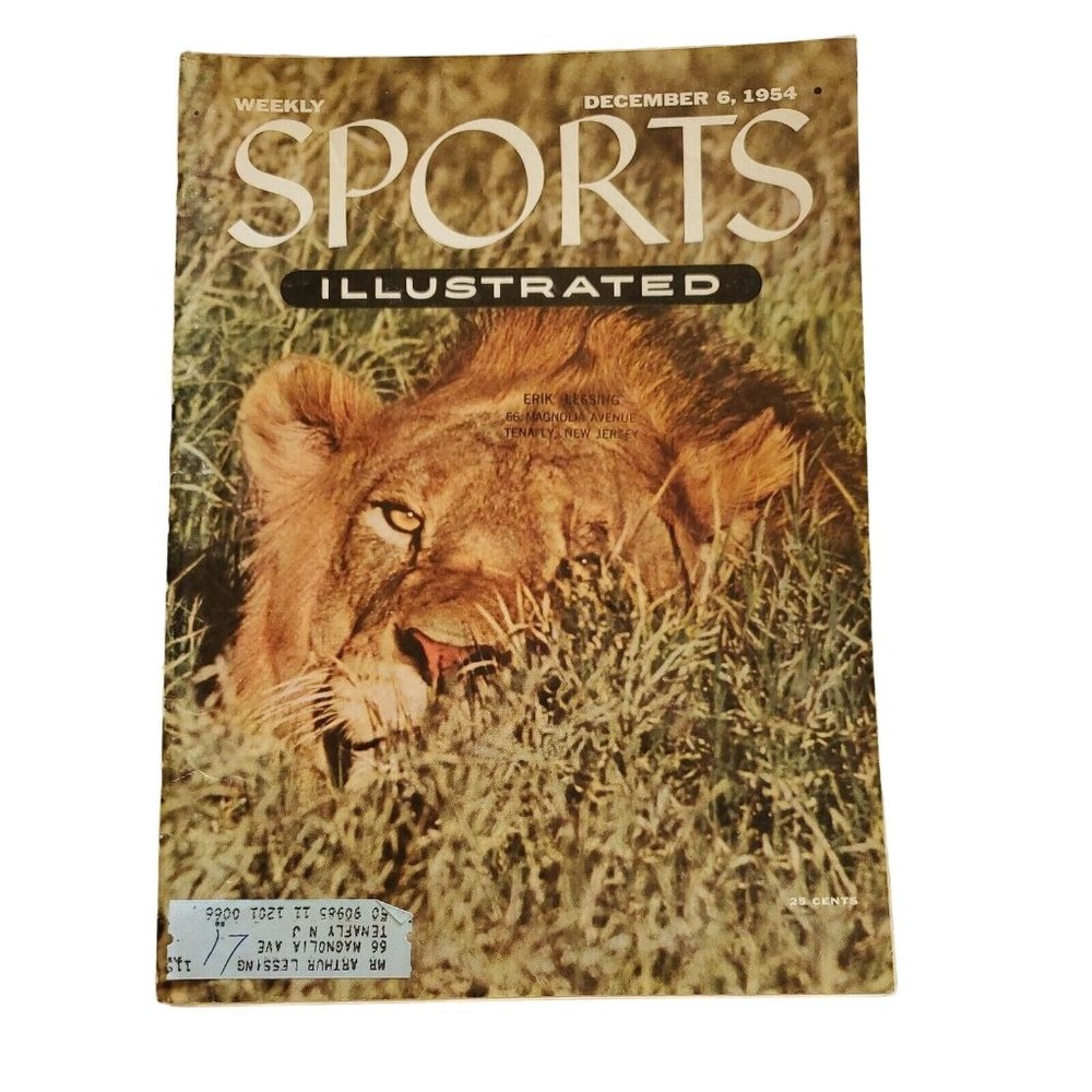 Sports Illustrated Magazine-December 6, 1954 - Big Game Africa Lion